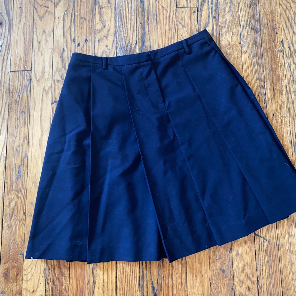 Rare sandy liang ss23 runway sample pleated navy skirt size 4